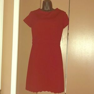 B Darlin - 7/8 - Fit & Flare Dress - Cranberry Red